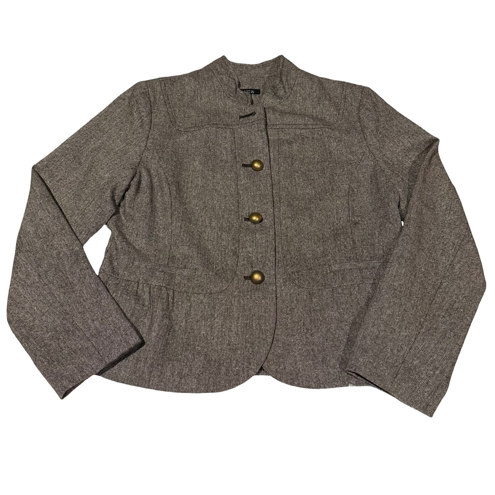 Apt. 9 Brown Tweed Button Front Blazer